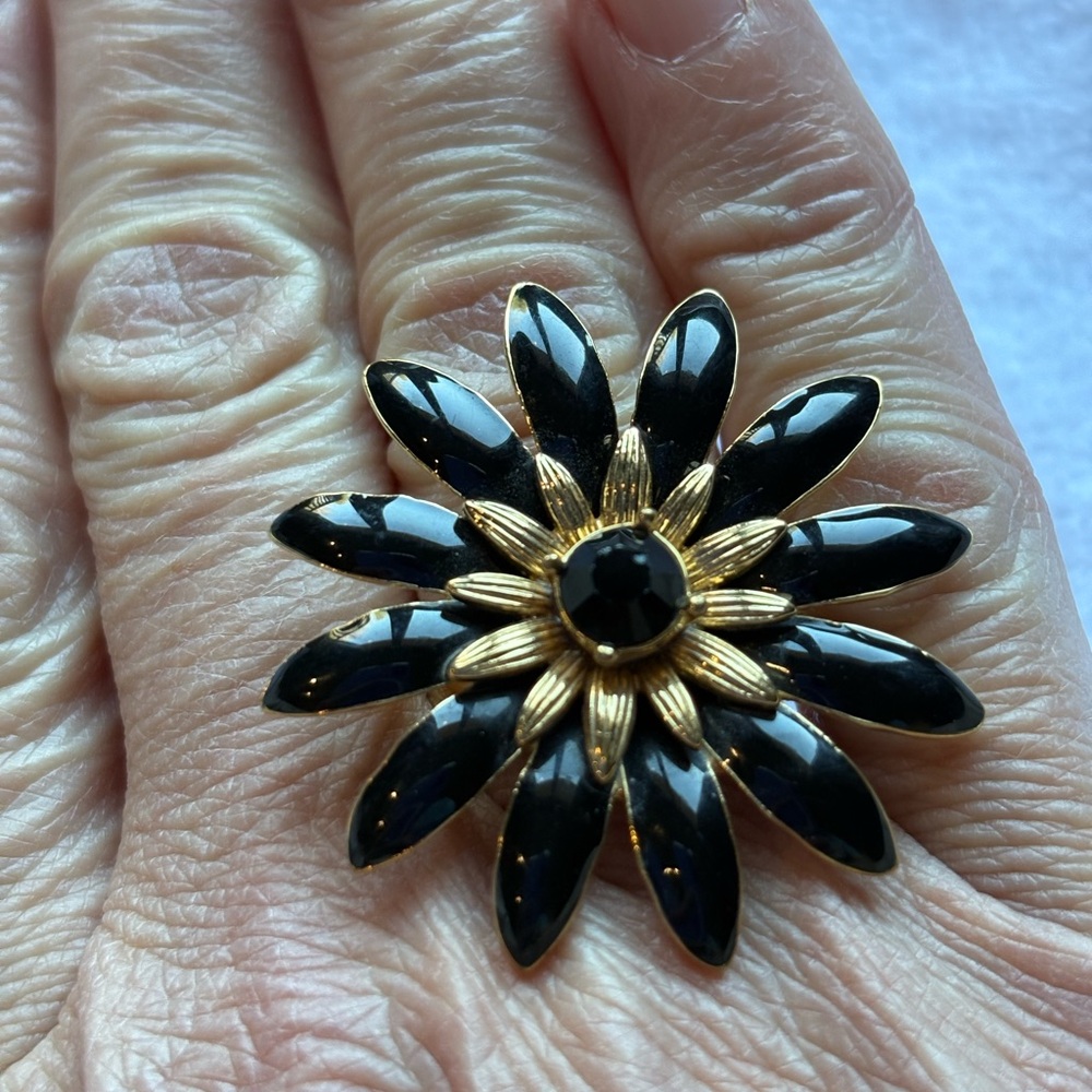 Kate Spade Black and Gold Statement Ring